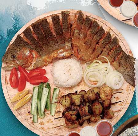 Жаренная форель 1кг