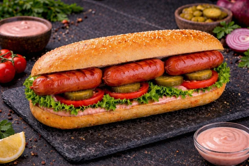 Сонвич с сосисками XL