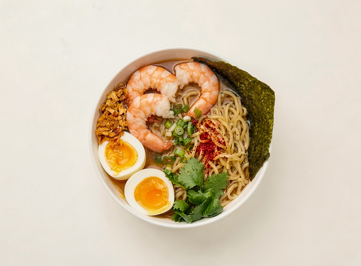 Рамен с креветкой