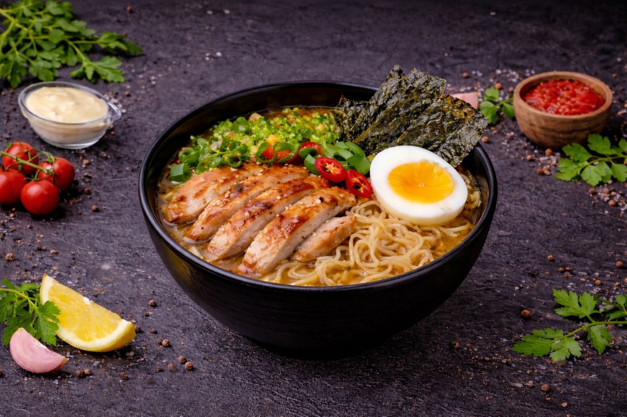 Рамен с курицей