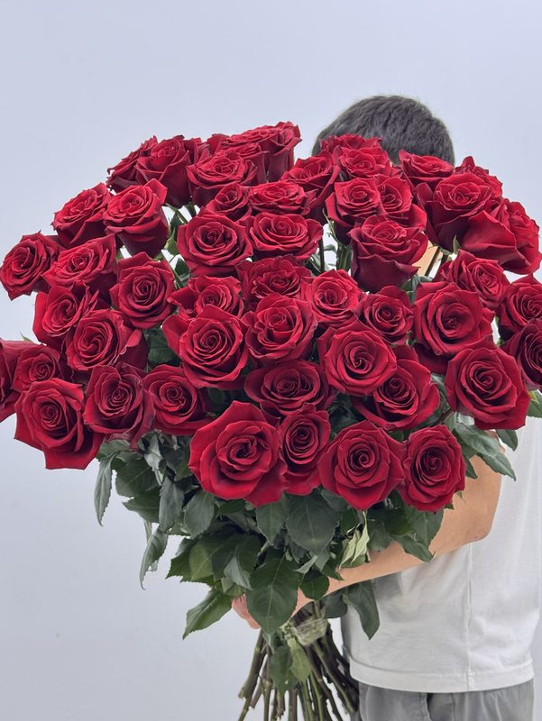 Букет Голландских роз 51шт 1метр